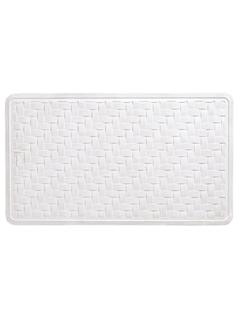 Rubber Bath Mat Non Slip Shower Mat Suction Cup Safety Mat Waterproof White